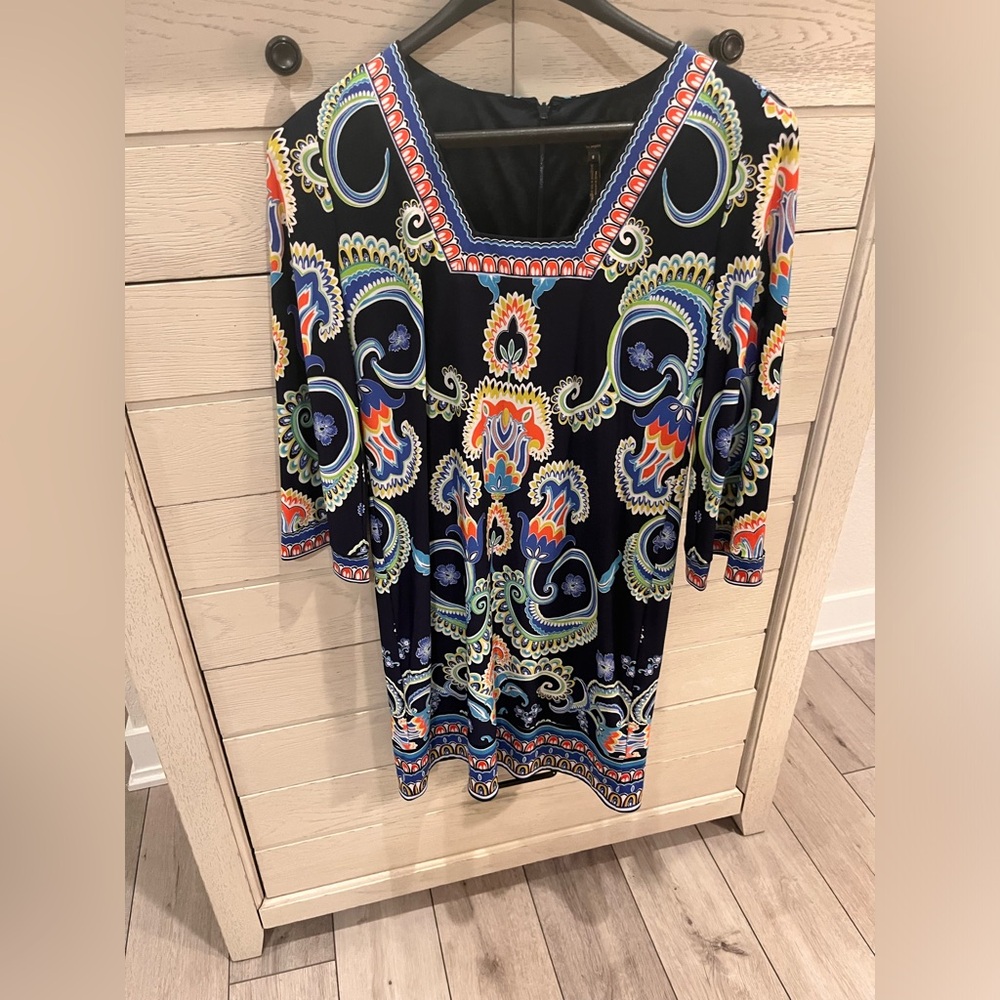 Navy floral dress